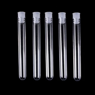 Pre-Roll พลาสติกใส หลอดทดลองพลาสติกใส พร้อมฝาปิด 12x100 มม. 50 ชิ้น/แพ็ค