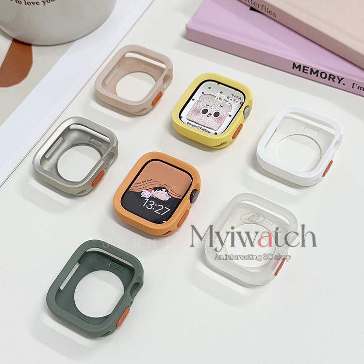 【9 สี】เคสนาฬิกาข้อมือ tpu นิ่ม ผิวด้าน เรียบง่าย สําหรับ Apple watch series 9 8 Ultra 7 6 SE 5 4 40 มม. 44 มม. 41 มม. 45 มม. 49 มม.