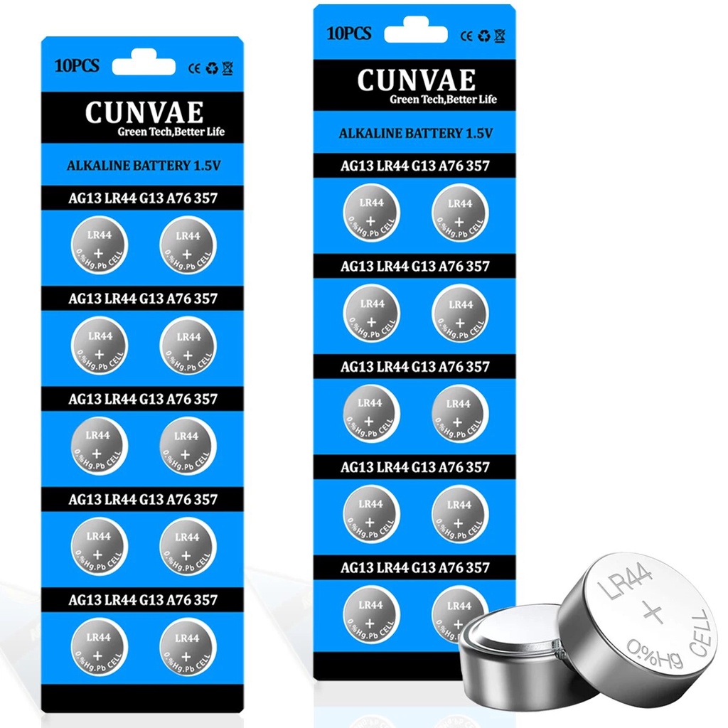 10pc/20pcs LR44 A76 AG13 0%Hg SR1154 357 LR 44 1.5V Cell Batteries AG13 Button Coin Cell Battery for