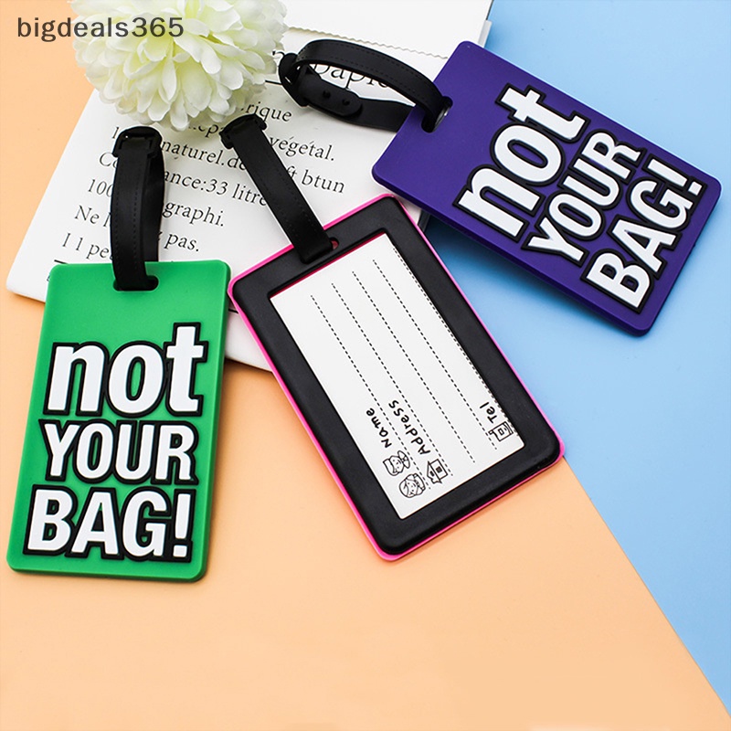 [bigdeals365] ใหม่ พร้อมส่ง ป้ายแท็กตัวอักษร “Not Your Bag” น่ารัก สร้างสรรค์ อุปกรณ์เสริม สําหรับติดกระเป๋าเดินทาง