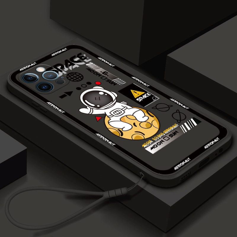 เคสโทรศัพท์มือถือ TPU แบบนิ่ม ลายนักบินอวกาศ Nasa กันกระแทก สําหรับ Apple Iphone 12 Pro Max Mini 11 Pro Max