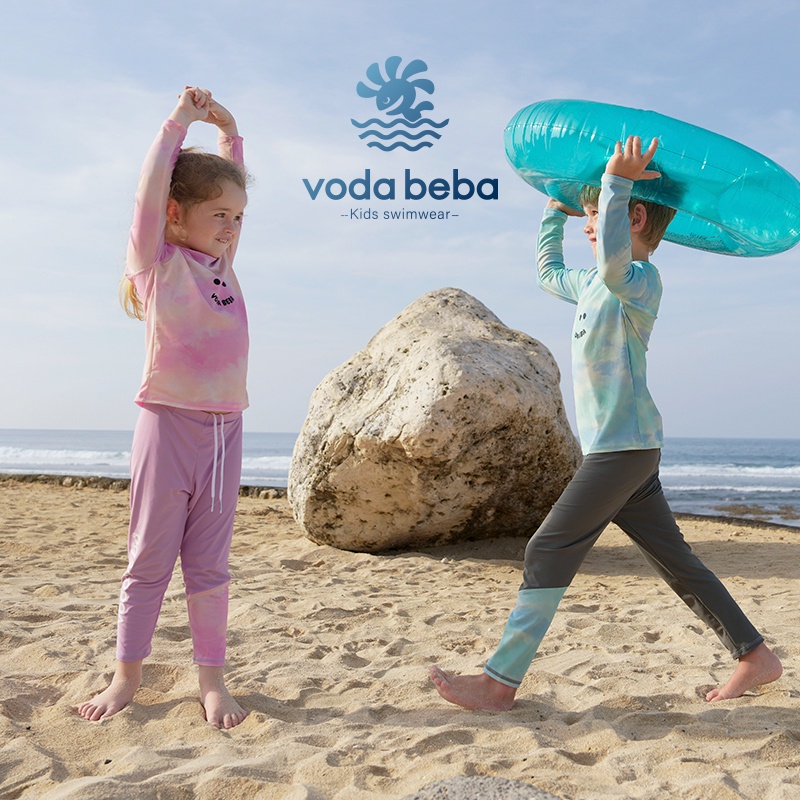 VODA BEBA بدلة سباحة أطفال بأكمام وبنطلون طويل (3-12 سنة) — صورة 2