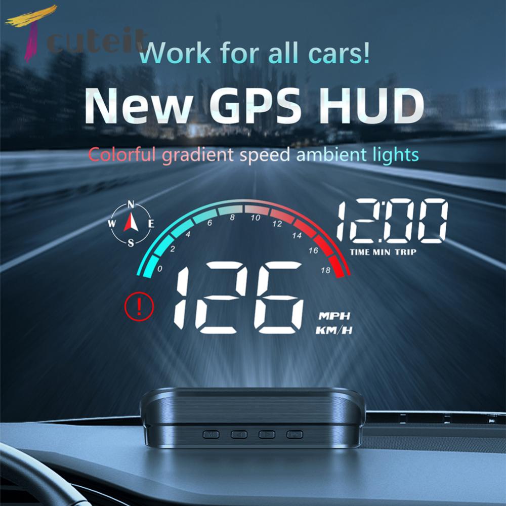 เครื่องวัดระยะทาง GPS HUD หน้าจอโปรเจคเตอร์ สําหรับรถยนต์