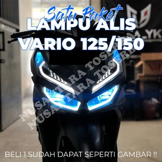 paket lengkap lampu alis vario gratis lampu led headlamp devil eye vario 125 150