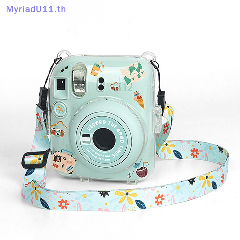 MyriadU สําหรับ Fujifilm Instax 12 เคสกล้องโปร่งใสป้องกันกระเป๋าพกพาพร้อมกระเป๋าสะพายไหล่ - รูปที่ 4