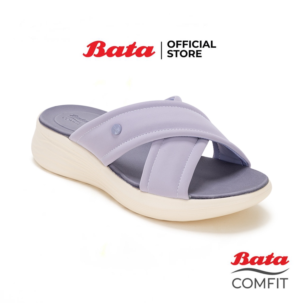 Bata บาจา Comfit รองเท้าเพื่อสุขภาพรัดส้น รองรับน้ำหนักเท้า สำหรับผู้หญิง รุ่น BLOOM V2 สีดำ 6016048 สีม่วง 6019048