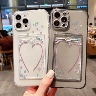 เคสโทรศัพท์ For iPhone 13 11 17 pro max Case iPhone 11 15 16 pro max 14 12 pro max XR XS Max 7 8 Plus ช่องใส่การ์ด