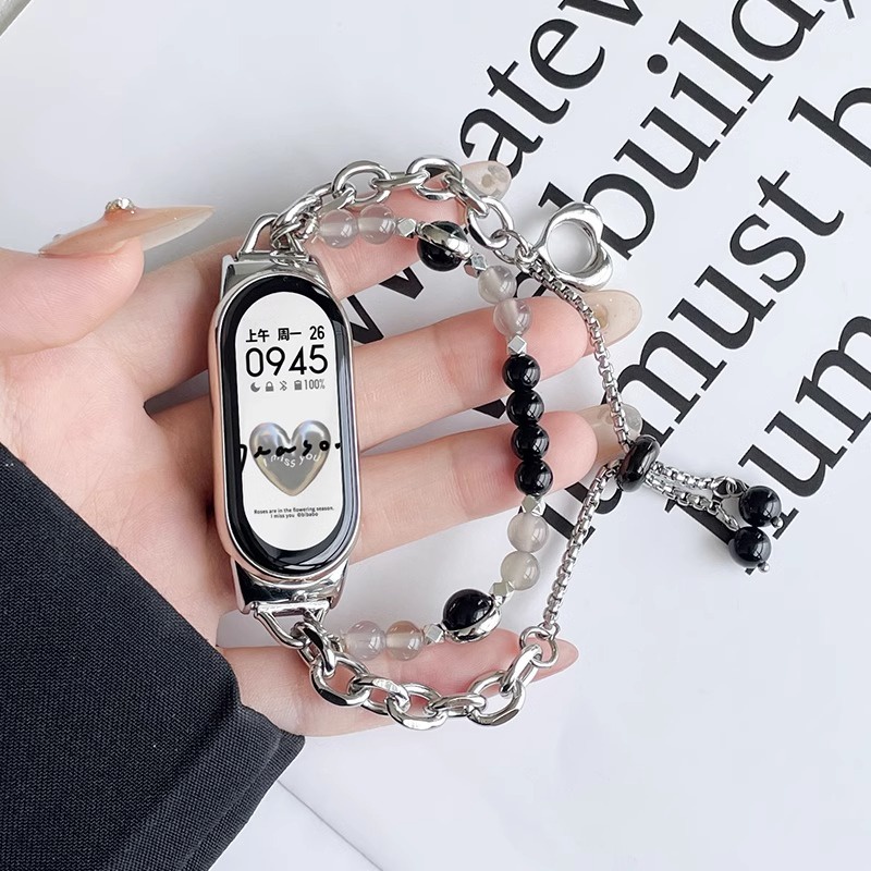 สายนาฬิกาข้อมือ สเตนเลส หลากสี สําหรับ Xiaomi Mi Band 8 Miband 8