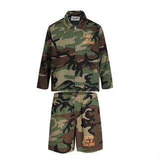 Gallery Dept ใหม่ เสื้อแจ็กเก็ต มีซิป พิมพ์ลายพราง โลโก้ตัวอ…