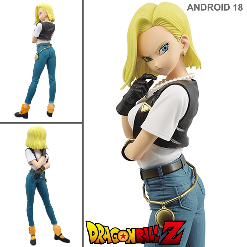 Figure ฟิกเกอร์ Model โมเดล Dragon Ball Gals Z ดราก้อนบอล เกลส์ แซต Android 18 มนุษย์จักรกล หมายเลข 18 lucky