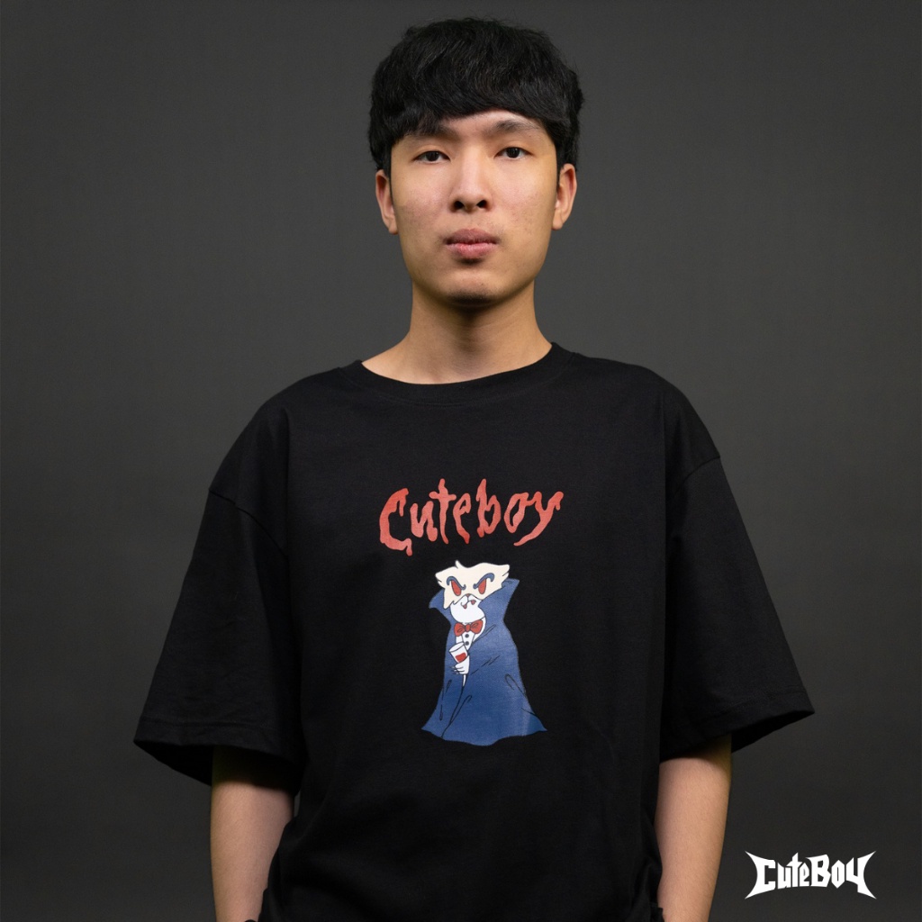 แฟชั่นใหม่ล่าสุด CuteBoy Shop   เสื้อยืดโอเวอร์ไซซ์ ผ้าคอตตอน 100% ลาย Draglera