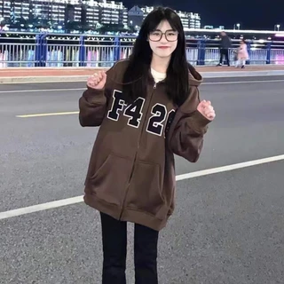 เสื้อกันหนาวแขนยาวสเวสเตอร์มีฮู้ดฤดูใบไม้ร่วงและฤดูหนาว