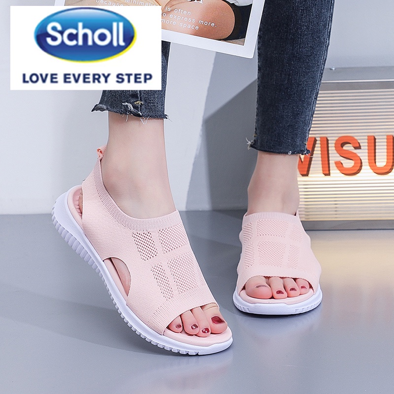 Scholl รองเท้าผู้หญิง scholl scholl scholl รองเท้าแตะชายหาดแบนผู้หญิง scholl Slides รองเท้า scholl ผ