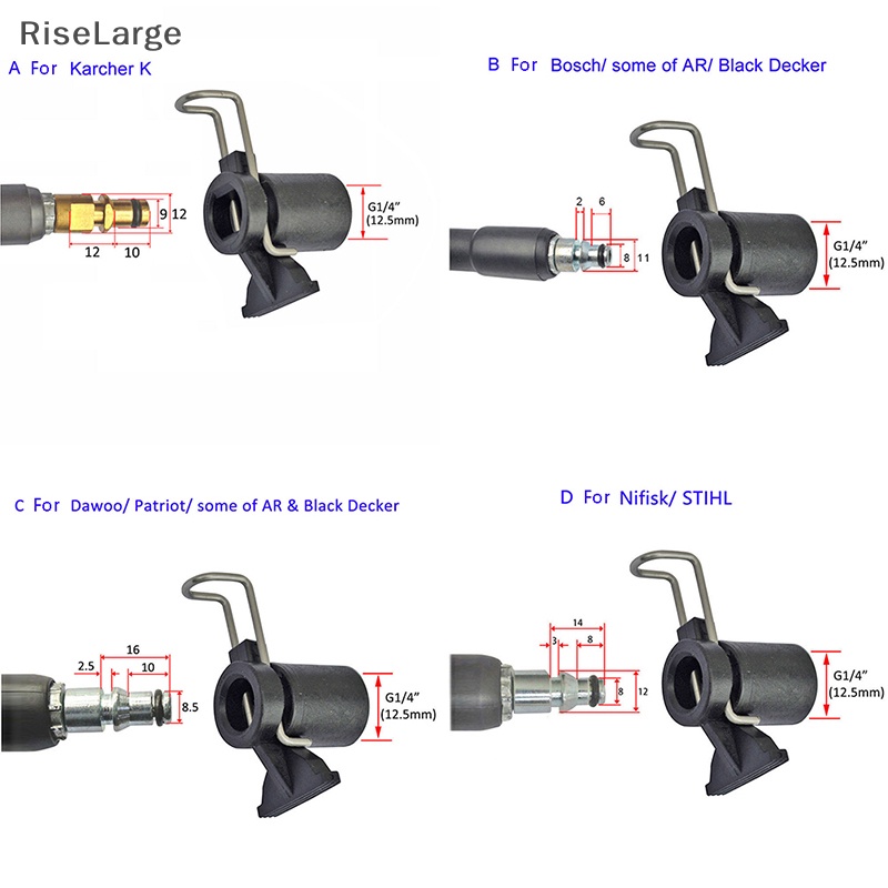 [RiseLarge] ใหม่ ตัวแปลงเชื่อมต่อท่อฉีดน้ําแรงดันสูง สําหรับ Karcher Bosche