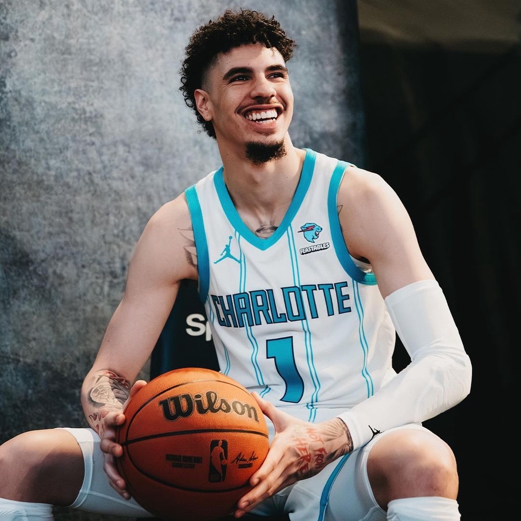 เสื้อกีฬาบาสเก็ตบอล ลายทีม NBA Charlotte Hornet No.1 สําหรับผู้ชาย 23-24