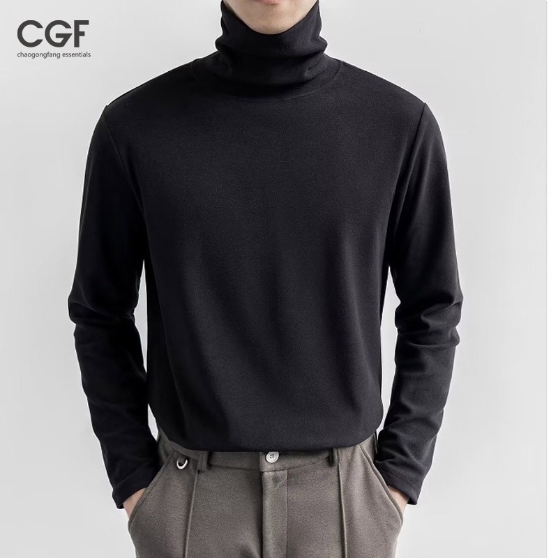 Chaogongfang เสื้อโค้ทแขนยาว คอสูง เข้ารูป อเนกประสงค์ แฟชั่นฤดูใบไม้ร่วง