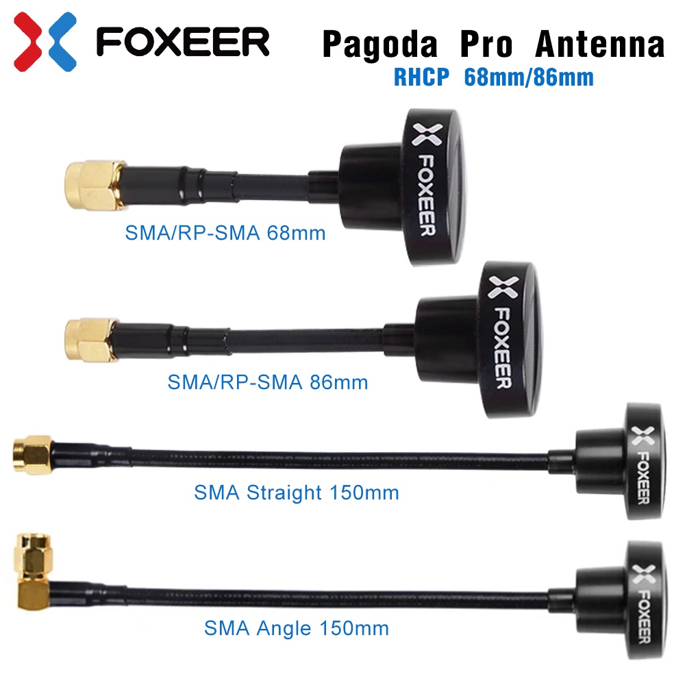 FOXEER FPV Antenna Pagoda Pro 5.8G 3dBi RHCP Omni SMA RP-SMA 68mm 86mm 150mm for FPV Racing Freestyl