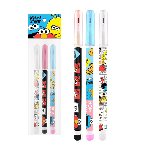 Bundanjai (ดินสอต่อไส้) SST4-ดินสอต่อไส้ : Sesame Street Rocket Pencils Set Pack3 (RPS-401)
