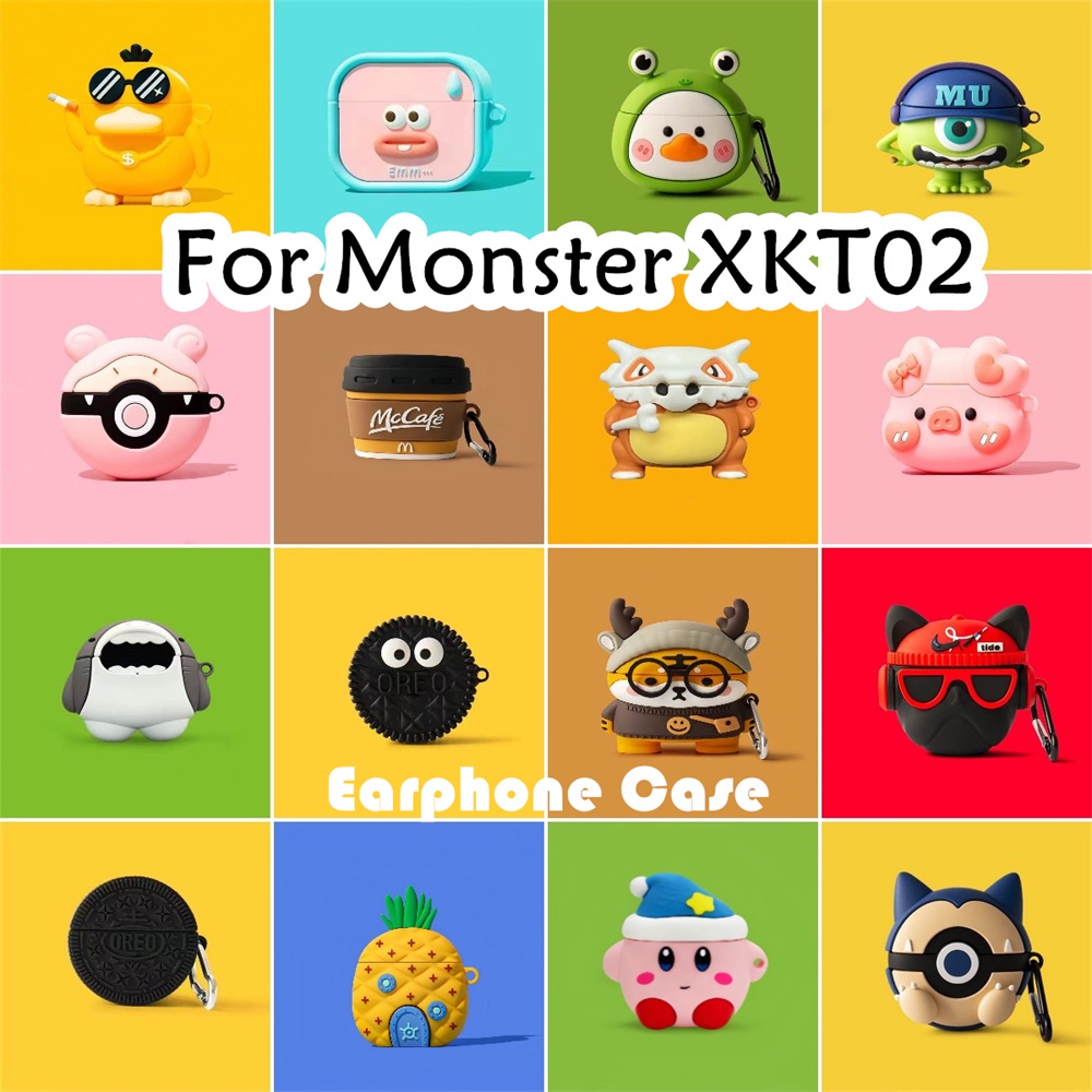 【imamura】เคสหูฟังซิลิโคนนิ่ม ลายการ์ตูนมอนสเตอร์น่ารัก สําหรับ Monster XKT02