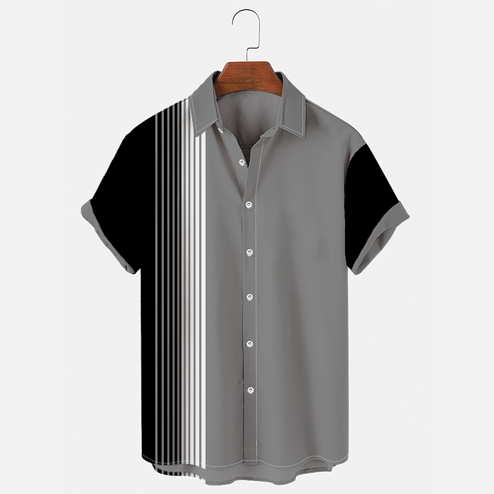 Songkran ใหม่ เสื้อเชิ้ตแขนสั้นลําลอง ผ้าไนล่อน ระบายอากาศ ทรงหลวม น้ําหนักเบา สไตล์วินเทจ แฟชั่นสําหรับผู้ชาย