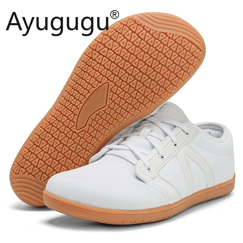 รองเท้ากีฬา กันลื่น ขนาดใหญ่ 36~46 สีขาว สําหรับผู้ชาย และผู้หญิง ไซซ์ 47