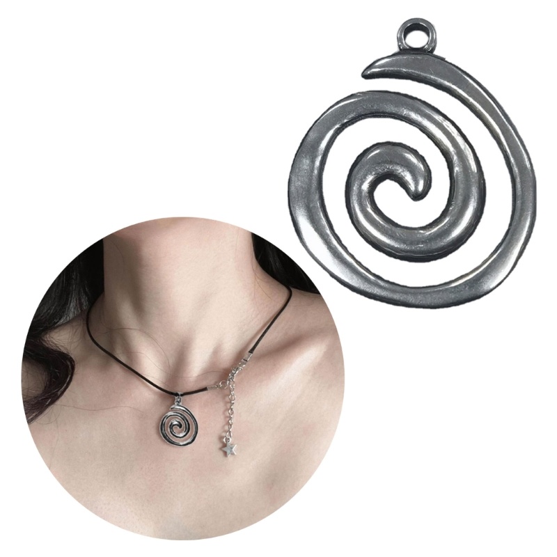 ✿ Swirl Charm จี้สําหรับเครื่องประดับทําโบราณ Silver Plated Whirlpools รอบแท็กจี้ Charm DIY สร้อยคอ Keychai