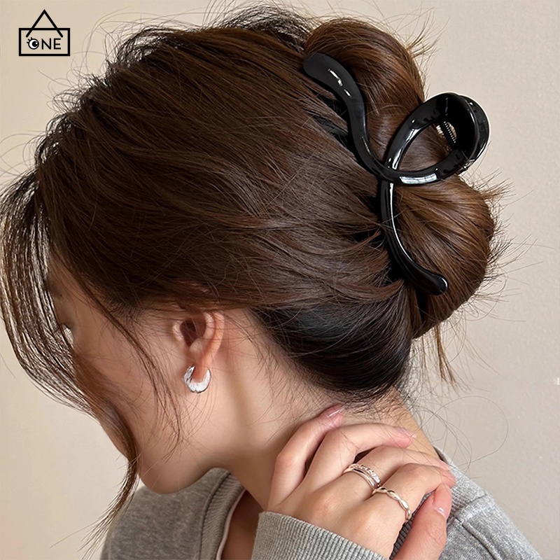 COD❤️กิ๊บติดผมอะคริลิคใหญ่รูปคลื่นส์ใสสไตล์เกาหลีแฟชั่นคลิปฉลามหางม้าระดับไฮเอนด์เครื่องประดับผมสำหรับผู้หญิง-a.one - รูปที่ 4