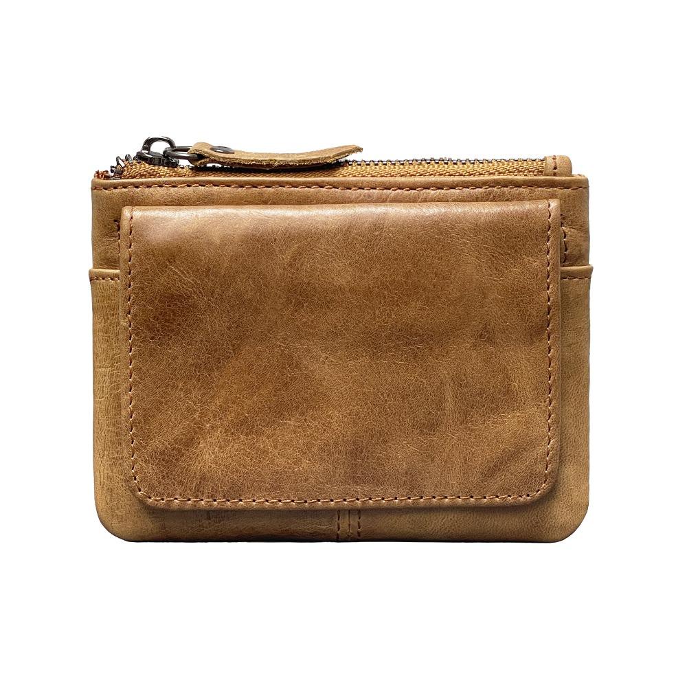 กระเป๋าใส่เหรียญ VOYAGER, Multi Card Seat Slim RFID Wallet, Minimalist Mini Real Leather Card Holder Men