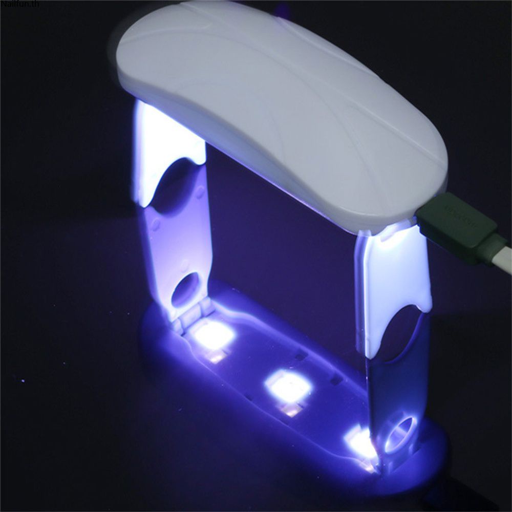 COD เครื่องเป่าเล็บขนาดเล็ก UV หลอดไฟ LED เจล Polish Fasting Curing โคมไฟแบบพกพาพับ LED ชาร์จ USB บ้าน DIY เครื่องแต่งเล็บเครื่องมือสำหรับร้านทำเล็บ