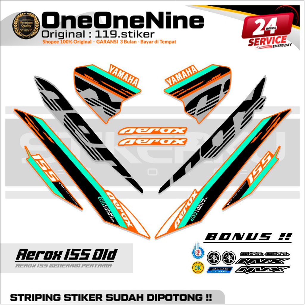 STRIPING AEROX OLD 155 MOTIF 14 / สติ๊กเกอร์ AEROX OLD 155 VVA / สติ๊กเกอร์ AEROX 155 VVA UNIQUE / ส