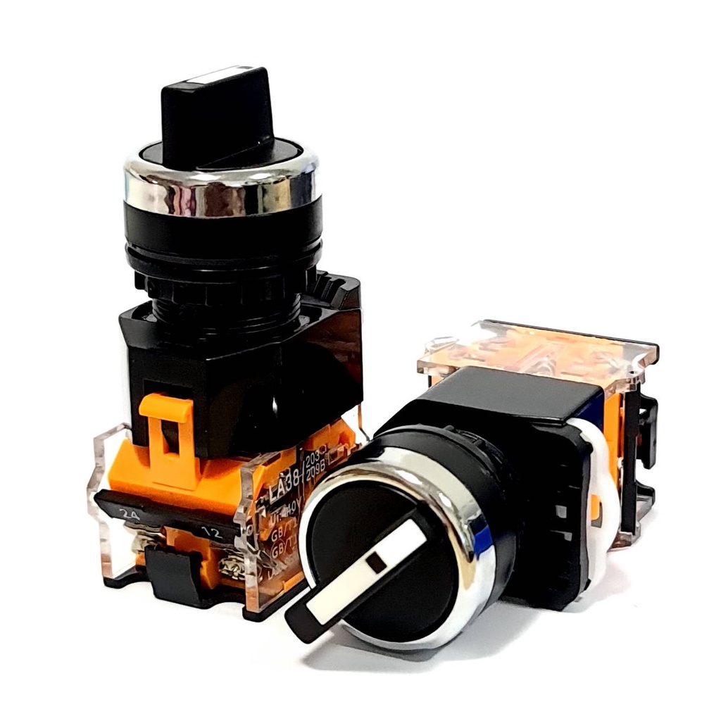 Selector Switch LA38-11X2 ,22mm 2จังหวะ 1NO/1NC