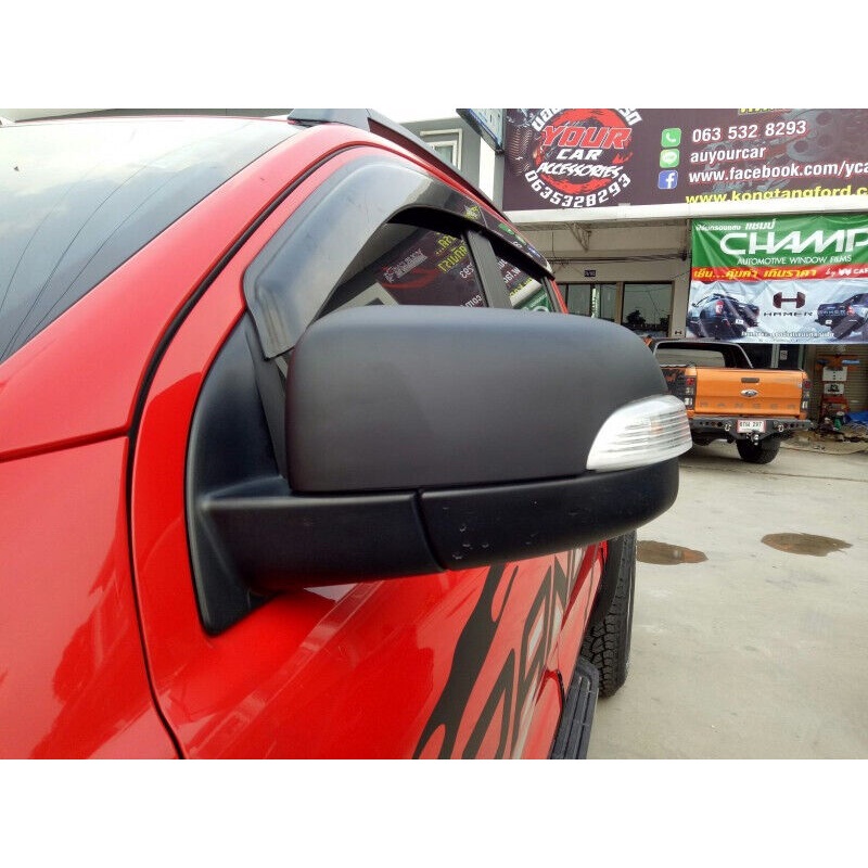 ฝาครอบกระจกมองข้าง ฝาหลังกระจกมองข้าง เว้าไฟเลี้ยว MAZDA BT50 PRO 2012 - 2020 ดำ มาสด้า บีที50 BT-50