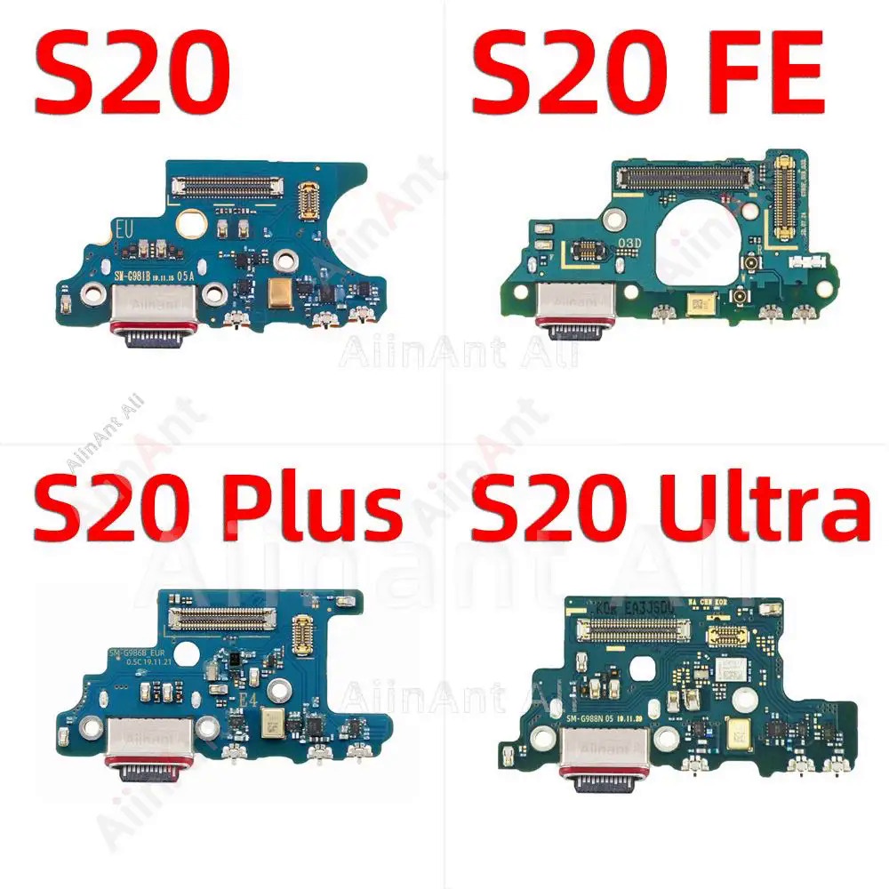 ของแท้ บอร์ดชาร์จพอร์ต USB สายเคเบิลอ่อน สําหรับ Samsung Galaxy S20 Ultra Plus FE S20+ G981B G986B G988B