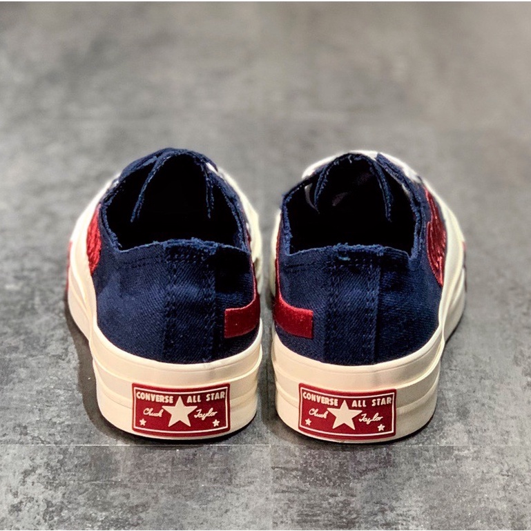 Kith x Coca-Cola x Converse Chuck 70 Low Low-Top Casual Sneakers Navy Blue รองเท้า sports