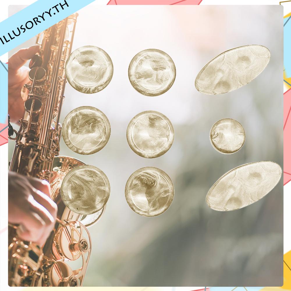 [illusoryy.th] อะไหล่ปุ่มกดแซ็กโซโฟน ประดับไข่มุก แบบเปลี่ยน สําหรับ Alto Tenor Soprano Sax