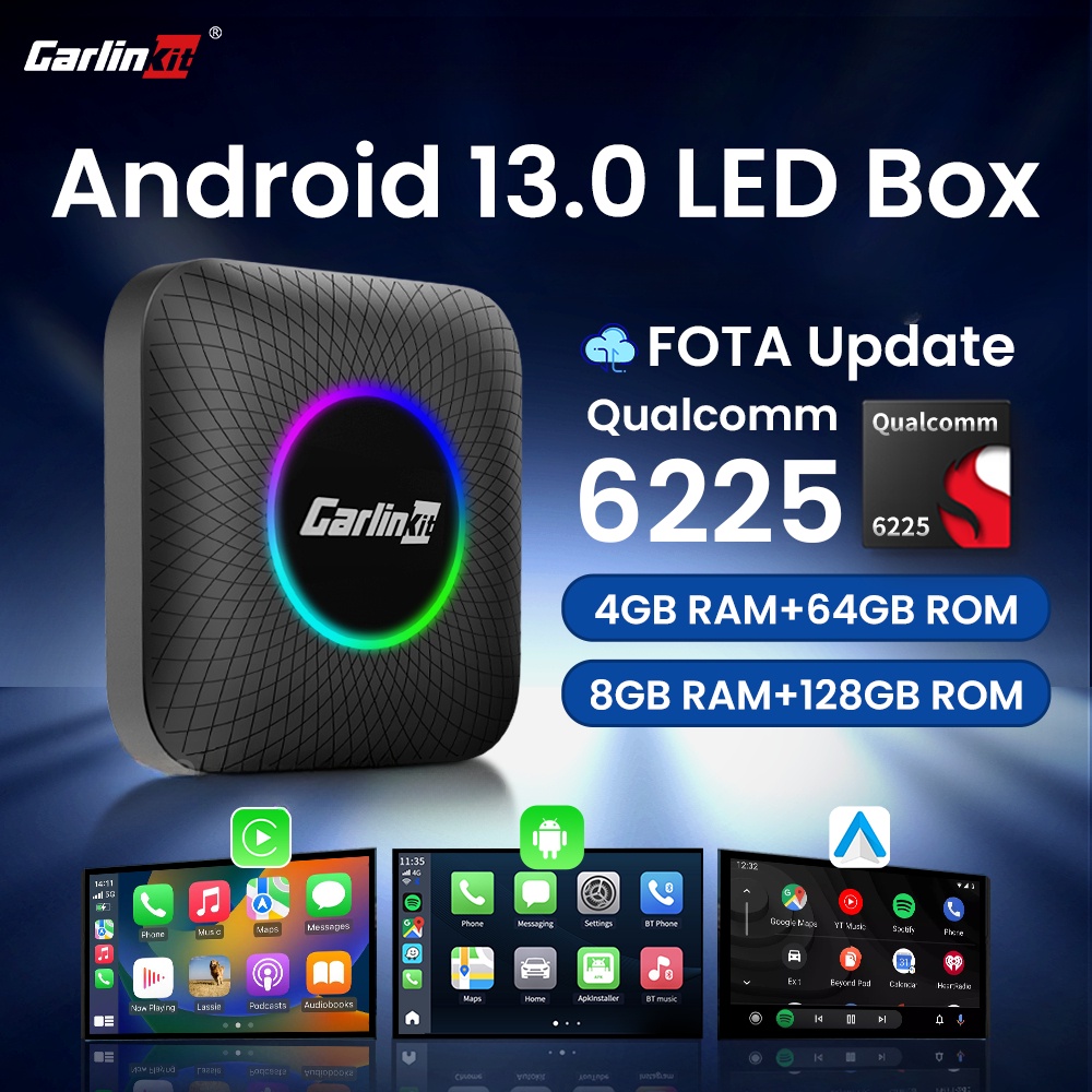 🇹🇭local stock🇹🇭 Carlinkit CarPlay TV Ai Box Android 13 8 + 128GB QCM6225 8-Core 4G LTE สําหรับ CarPlay ไร้สาย Android อะแดปเตอร์อัตโนมัติ
