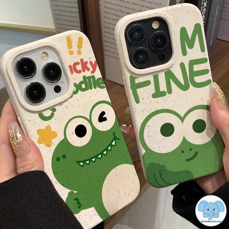 กรณีไดโนเสาร์กบขนาดเล็กที่น่ารักและตลก iPhone 11 15 12 14 13 Pro Max 14 8 15 6s 6 7 Plus 7Plus XR X XS Max SE 2020