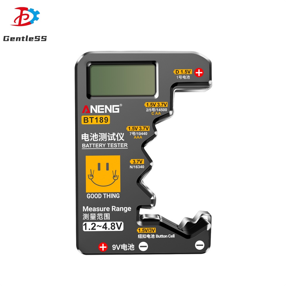 ANENG BT189 1.2-4.8V จอแสดงผลดิจิตอลเครื่องทดสอบแบตเตอรี่ไฟแสดงสถานะ