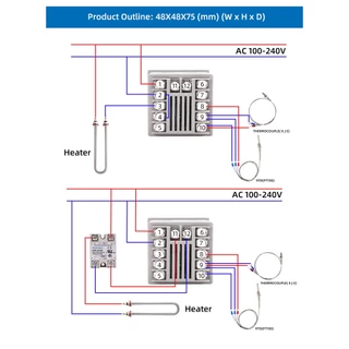 Dual output PID digital thermostat universal input TC4S TC4H TC4L TC4M temperature controller SSR relay 110VAC 220V