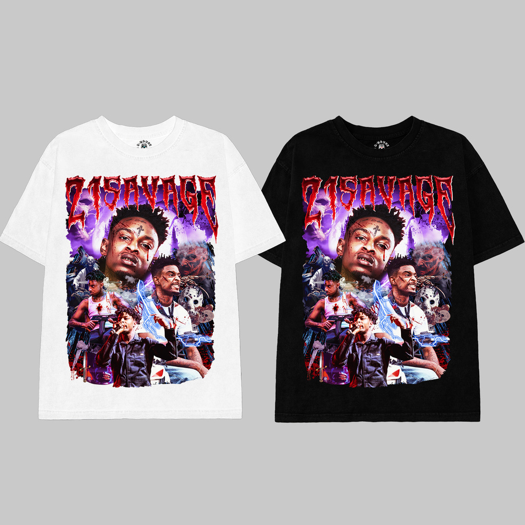 Rapper 21 Savage เสื้อยืดฮิปฮอป Unisex G-House Lifestyle