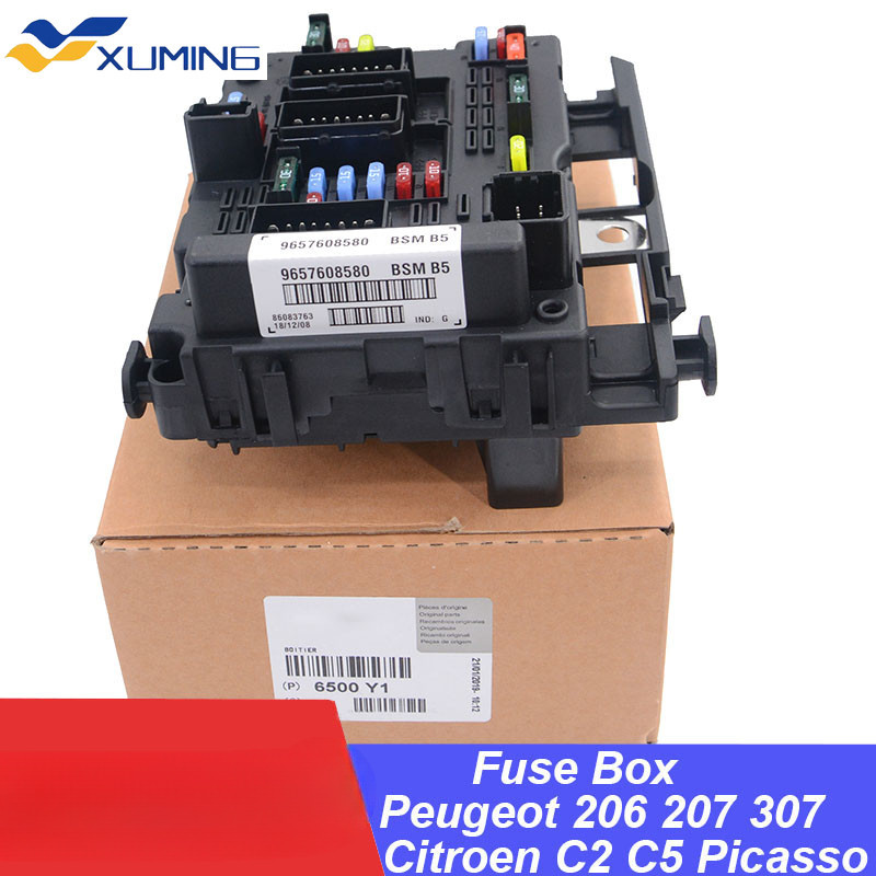 Xm- ใหม่ กล่องฟิวส์ แบบประกอบใต้ฝากระโปรง 9657608580 Bsm B5 B3 B4 สําหรับ Citroen C2 C5 Picasso Peugeot 206 207 307