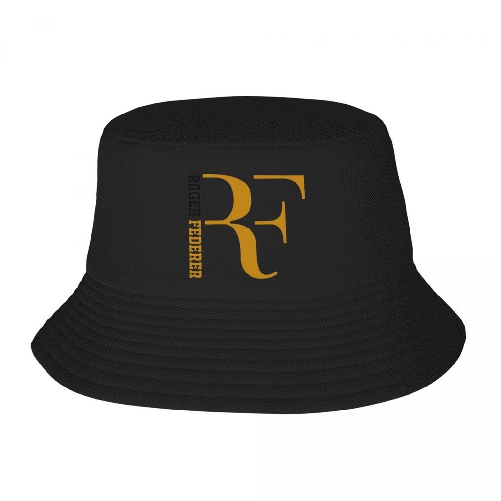 หมวกบักเก็ต ผ้าฝ้าย พิมพ์ลาย Roger Federer RF น้ําหนักเบา สไตล์ชาวประมง สําหรับเดินทาง