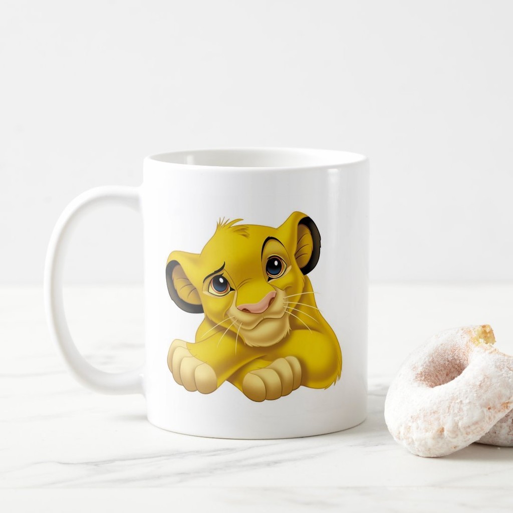 แก้วที่กําหนดเอง Simba Smiling Hug แก้วกาแฟ Disney Lion King แก้วเซรามิค Jinemo 169 2701