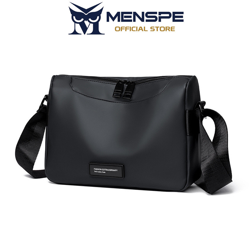 Menspe Mens กระเป๋าสะพาย Simple Cross Body กระเป๋า Casual น้ําหนักเบา Messenger กระเป๋าโทรศัพท์ขนาดใหญ่ความจุกันน้ํา Leisure Sport Street กระเป๋า