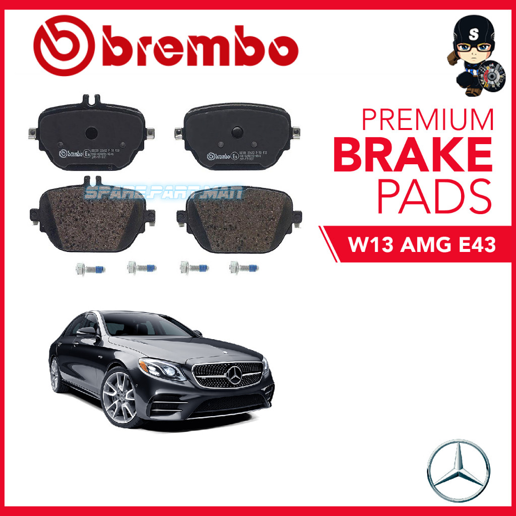 ผ้าเบรคหลัง BREMBO Mercedes W13 AMG E43