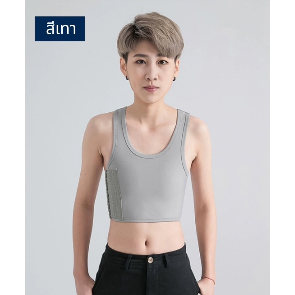 (มีส่งด่วนใน กทม.)ทอม🏳️‍🌈S-5XL เสื้อกล้ามทอมครึ่งตัว ปุ่มด้านขวา Tom กางเกงชั้นในa17 - รูปที่ 4