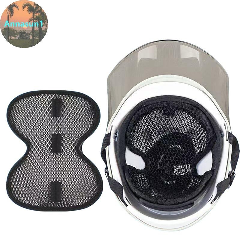 Annasun 1PC รถมอเตอร์ไซด์ตาข่ายระบายอากาศเหงื่อ Wicking ซับในหมวกกันน็อคแผ่นฉนวนกันความร้อนนุ่มลื่นหมวกกันน็อครถจักรยานยนต์ใส่ Liner รังผึ้ง TH