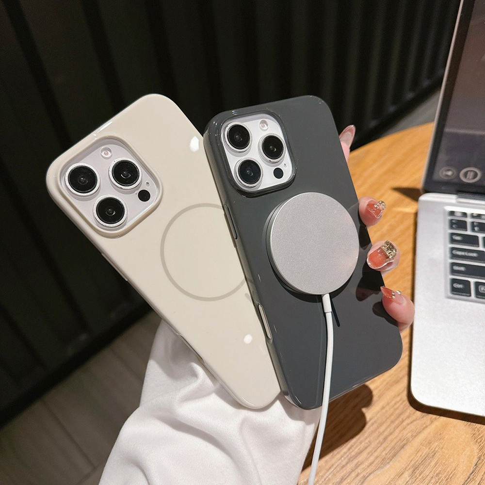 กรณีโทรศัพท์ หรูหราแม่เหล็ก การชาร์จแบบไร้สาย For iPhone 13 เคส 15 14 12 11 16 Pro Max 15promax TPU เคสโทรศัพท์มือถือ