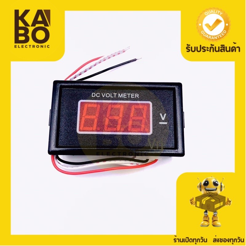 Meter โวลต์มิเตอร์DC 0-500V 3สายทหน้าจอ LED สีแดง ขนาด 49*70mm มีของพร้อมส่งในไทย