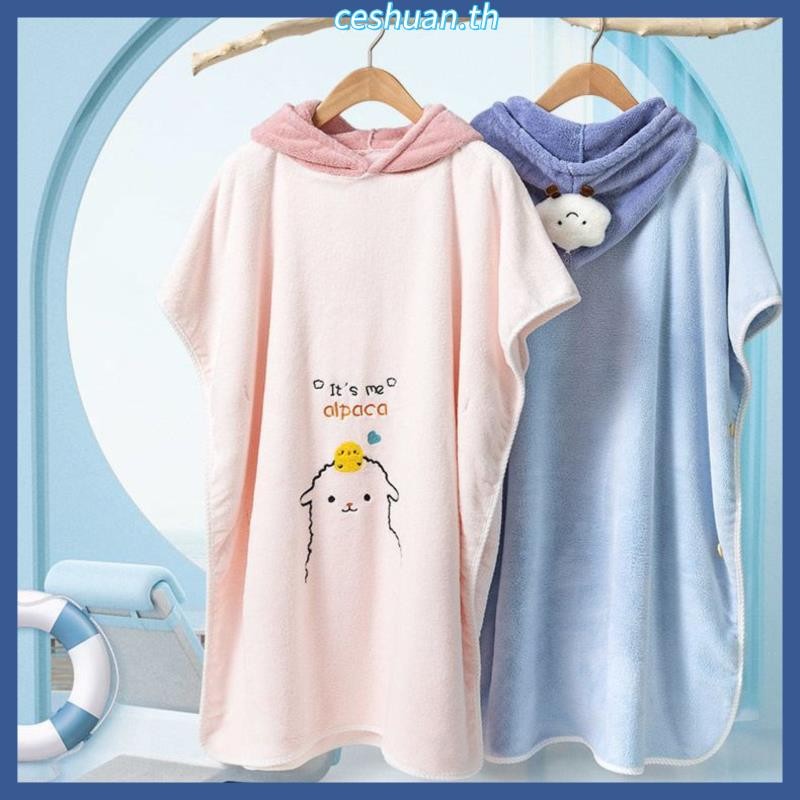 เสื้อคลุมอาบน้ํา มีฮู้ด ลายการ์ตูนดิสนีย์ เหมาะกับเดินชายหาด สําหรับเด็กผู้ชาย และเด็กผู้หญิง